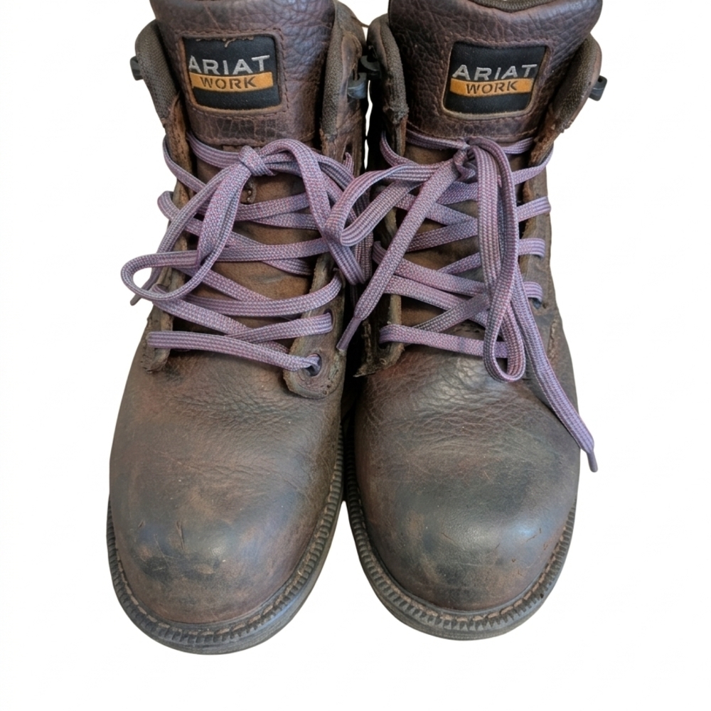 Ariat Riveter Work Brown Leather Boots 7.5 C Gorpcore Adventure Hiking Fall